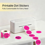 Dot Stickers Labels, 2 inch Circle Garage Sale Sticker 750Pcs Round Thermal Printer Stickers Printable Writable Price Labels for Yard Sale, Fluorescent Pink