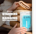 Dry & Dry 48 Pack White Moisture Absorbers - Dehumidifier for Basements, Closets, Bathrooms & Laundry Rooms - 4 Times Faster Absorption