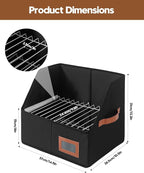 Qozary Clipboard Holder for Classroom-2 Pack Foldable Clip Board Storage Organizer Basket with Handle for Easy Carrying, Classroom Office Desk Organizer Bin, Clipboards Not Included