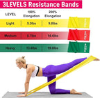 18PCS Resistance Bands Bulk, Non-Latex Physical Therapy Bands, Professional Flat Bands for Trainers, Pilates & Home Gym Full Body Workout, Strength Training, Includes 6 Sets with Carry Bags