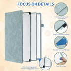 6 Sides Whiteboard Notebook Portable Whiteboard Dry Erase Notebook Portable Dry Erase Board Double Sided Folding Whiteboards White Board for Office Study Meeting(Haze Blue,A4: 9"×12”)