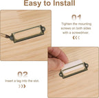 PATIKIL 70x33mm Metal Label Holders, 30 PCS Label Name Card Tag Frames with Screws for Office Library File Cabinets Shelves Wood Drawers Fabric Bins, Bronze