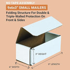 AVIDITI Shipping Boxes Small 9"L x 6"W x 3"H, 50-Pack | Corrugated Cardboard Box for Packing, Moving and Storage