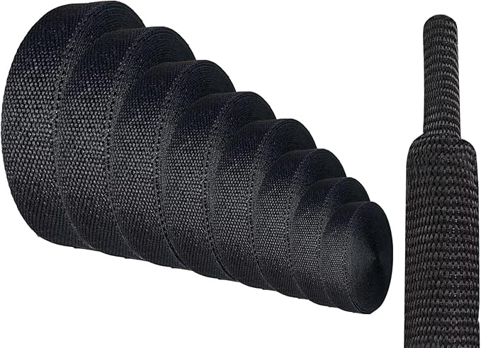 Heat Shrink Braided Sleeving 2:1 Shrinkable Fabric Cable Sheathing Wire Tubing Management Abrasion Protectors Flexibility 1" ID-16FT