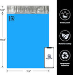 POLYSELLS 200 pcs 7.5x10.5 Inches Blue Poly Mailers Shipping Envelopes, Strong Adhesive Sealing, Waterproof, and Tear-resistant Postal Mailing Bags for Small Business, Clothes, Non-Fragile Items