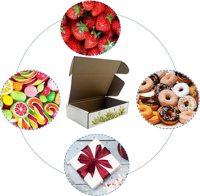 7x4x2 inch Shipping Boxes, White Corrugated Cardboard Box Literature Mailing Shipping Packaging Recyclable Storage Boxes and Craft Gifts Giving Products Business White Box Set of 25 (7''x4''x2'')