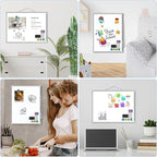 MaxGear Double-Sided Dry Erase Board for Wall, 16"x12" Hanging Whiteboard, Small Dry Erase White Board kit, Portable Whiteboard for Planning, Drawing, Memo, to Do List, Grey Frame