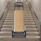 Stair Climbing Cart, Foldable Hand Truck with 6+2 Wheels, Stair Climber Hand Truck, Black 460lbs Heavy Duty Dolly Cart with Adjustable Height for Goods Warehouses Airports