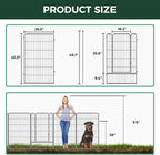 FXW Garden Fence Outdoor for The Yard – 45in(H) x 109.4ft(L) Heavy Duty Metal Animal Barrier for Dog and Rabbit, Decorative Dog Fence, 48 Panels, Silver