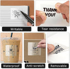 Clear Thermal Labels Vinyl 2 × 2 Inch Self-Adhesive Square Stickers Roll Waterproof Printer Direct Decals Package Seal for QR Code Envelope Office Retail Home 300 PCS