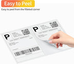 Coopaty Half Sheet Shipping Labels 8.5" x 5.5" Sticker Labels for Laser & Ink Jet Printers, 2 Per Page Self Adhesive Mailing Labels for Packages (100 Sheets, 200 Labels)