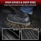 LASFIT Floor Mats for Hyundai Elantra 2026 2025 2024 2023 2022 2021 (Only Fit Gas & Automatic) & Elantra N 2022-2025 (Only Fit Automatic) Custom Fit TPE All Weather Floor Liners Car Mats, Black