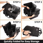 MATEIN Food Delivery Bag XXL - 23x14x15 inches, Water Resistant Large Insulated Hot & Cooler Catering Bags with Cup Holders for Food Deliveries, Pizza Warmer Carrying Case, Black