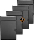 KINGFOM PU Leather Hardboard Office Clipboard, Magnetic Clip A4 Letter Size Clip Boards with Pen Holder for Nurses, Students, Teacher Black 4 Pack