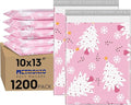 Metronic Christmas Poly Mailers 10x13 Inch 1200 Pack Shipping Bags for Clothes,Self Adhesive Shipping Envelopes for Small Business,Waterproof Mailers Poly Bags for Shipping,Packaging Mailing Bags Pink