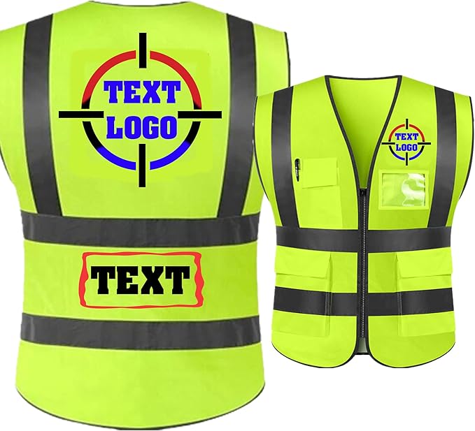 Personalized High Reflective Safety Vest Custom Hi Vis Safety Vest Men Women Construction Workwear Security Vest