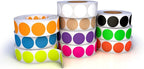 Kenco Color Coding Circle Dot Sticker Labels on a roll (Mix N Match 10 Pack, 1 INCH 1000 Stickers)