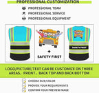 BeautyWill Custom Logo 10/20 Pack Safety Vest Class2 High Visibility Vest with Pockets Breathable Construction Vest Bulk