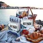 Reusable Ice Packs for Coolers Long Lasting Gel Freezer Packs for Cooler Bag Backpacks, Child Lunch Box, Cooler Bag, Keeps Food Cold Fresh (Small Set of 5)