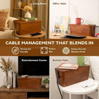 Extra Large Cable Management Box - Cable Organizer Box and Power Strip Box for Electrical Cord Management - Desk Cord Hider and Floor Cable Management - Wire Storage and Organization for Cords