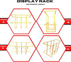 Performore 2 Pack Binder Display Rack, SDS/MSDS Wire Wall Mount Rack with Mounting Hardware, Bright Yellow Wire-Coated