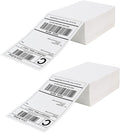 DGBDPACK Fanfold Direct Thermal Shipping Labels 4''x6'' 600 Labels/2 Stacks (300 Pcs per Stack), Compatible with Zebra Rollo Beeprt Printer Ultra Adhesive