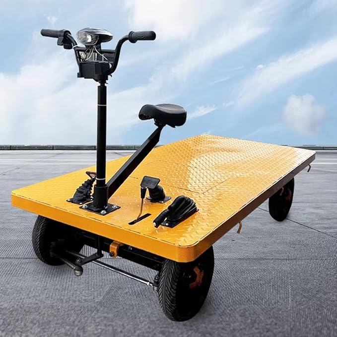 Electric Foldable Platform Truck 600Kg Capacity Steel Push Cart Portable Durable Folding Hand Truck for Warehouses Homes Businesses Space-Saving Transport Trolley