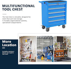 5-Drawer Metal Rolling Tool Chest with Wheels,Tool Storage Cabinet with Locking System，Toolbox with Wheels for Garage, Warehouse, Workshop, Repair Shop