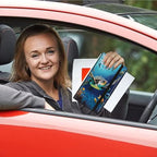 Car Registration and Insurance Holder, Leather Car Glove Box Organizer, Cool Car Accessories for ID, Driver's License Cards & Essential Document, Business Cards, Men&Women,Ocean Sea Turtle Fish