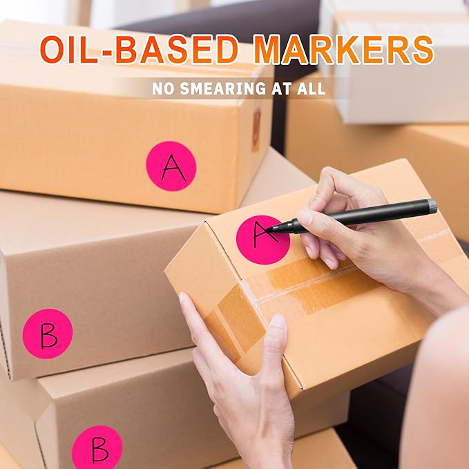 Easy to Use 2 Inch Round Fluorescent Pink Color - Coding Stickers, 4 Rolls 2000 PCS Multipurpose Strong Adhesive Labels for Office,Inventory, Organizing