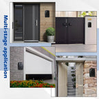 Key Lock Box, 12-Digit Code, Weatherproof Wall Mount, Large Capacity 5-8 Keys, Aluminum Alloy (Silver, 3.58 * 2.24 * 5.28IN)