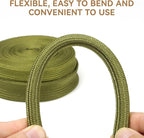 Polyamide Cable Sleeve, 10ft Flexible Expandable Braided Sleeving, Cable Management Sleeve for TV Computer Office Home Entertainment (Green, 1")