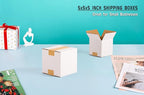 5x5x5 inch Small Shipping Boxes, White Corrugated Cardboard Boxes for E-Commerce, Mailing, Storage, Gifts Wrapping, 30 Pack