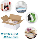 Shipping Boxes 9x6x4 Set of 6, White Corrugated Cardboard Box for Mailing Business Packaging
