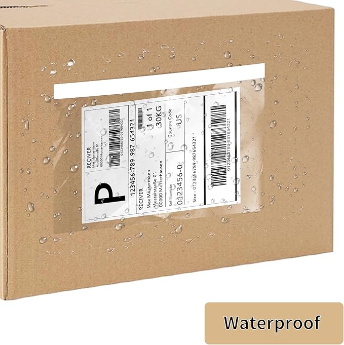 CLASSY Premium Clear 6'' x 9'' Packing List Envelopes, Self-Adhesive Shipping Label Sleeves,100Pack