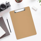Piasoenc Wood Clipboard 25 Pack, A4 Letter Size Hardboard 9" x 12.5" with Low Profile Clip, Back to School Teacher Classroom Supplies, School Supplies for College Students