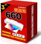CAREGY Thermal Laminating Pouches,660 Pack Laminating Sheets, 3 Mil, 9 x 11.5 Inches Lamination Sheet Paper for Laminator, Round Corner Letter Size, Office and School Supplies