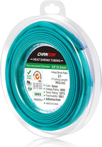 Chanzon 3:1 Ratio 3/8" (9.5mm) Heat Shrink Tubing - Marine Grade Waterproof Adhesive Lined - 8Ft Roll (2.5M Total Length) Green Polyolefin Sleeving Wrap Shrinking 3 to 1 Ratio 1pcs