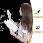 Glass WhiteBoard - Glass Dry Erase Board 48" x 36" Magnetic White Board Writing Board White Boards for Walls Wall Office Home, Black