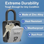 RUDY RUN Key Lock Box for Outside - Realtor Lockbox for House Keys Outdoor - Combination Key Hiders to Hide a Key Safe Storage