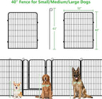 Decorative Metal Garden Fence Add-on Fence Panels, 40in(H) x 5.3Ft(L) No Dig Fence 2 Panels Fencing for Dogs Animal Barrier Fence Garden Fencing for Yard, Patio, Without Gate