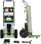 880lb Electric Stair Climbing Hand Trucks Dolly Cart for Moving, Heavy Duty Stair Climber Cart 1200W Powered Stair Climbing Hand Truck, Green