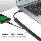 25ft - 1/2 inch Cord Protector Cable Sleeve Split Wire Loom Tubing for Power Cord Audio USB Cable, Cord Sleeve Cable Management for TV Computer, Cord Protectors from Pets Chewing, Black