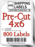 JETZAP Pre-Cut 4x6 Shipping Labels | Work on Most Inkjet and Laser Printers | Just Load & Print | USPS UPS FedEx for Home Printers | 800 Pack
