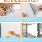 Nortix Dry Erase Wallpaper, Whiteboard Paper for Wall, White Board Sticker Roll for Wall, Dry Erase Contact Paper Stain-Proof Wall Decal, Perfect Replacement for White Board (4x8ft)
