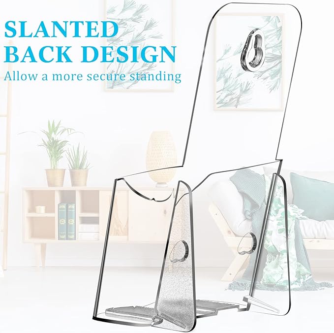 Yookeer 20 Pieces Brochure Holder Stand Acrylic Pamphlet Holder 4x7.9 Inches Wall Mount/countertop Clear Plastic Trifold Rack Display Stand for Vendors, Brochure, Trifold, Magazine, Pamphlet, Booklets