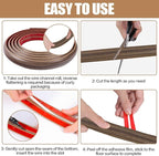 Floor Cord Cover Self Adhesive Cord Hider,10FT Cable Management, Extension Strip Protector for Wires, Prevent Cable Trips for Offices, Gyms, Exhibitions Cavity:0.47"(W) x 0.35"(H) Wood Walnut