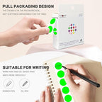 PARLAIM 1/2 Inch Round Adhesive Color-Code Dot Stickers,500 Stickers Inventory Dots Label in Dispenser Box,Fluorescent Green Circle Coding Labels for Office Home(Fluorescent Green)