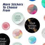 100 Custom Vinyl Stickers - Upload Your own Image, Text, Design, Logo - Personalized Logo Labels for Handmade, Packaging, Bottle, Jars, Candle, Brand Stickers (Mint, 2x2)