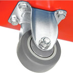 Global Industrial 6 Bushel Plastic Bulk Box Truck, Direct Mount Base, 500 lbs. Capacity, 3" Non-Maring Rubber Casters, Red, 33-2/5"L x 23" W x 24-1/2"H